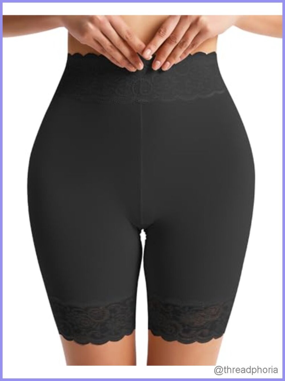 Womens High Waist Lace Slip Shorts Anti Chafing Under Dress